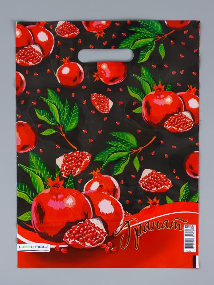 Пакет «Гранат», полиэтиленовый с вырубной ручкой 30×40 см, 60 мкм