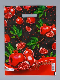 Пакет «Гранат», полиэтиленовый с вырубной ручкой 30×40 см, 60 мкм