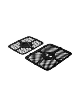 Аэрогриль BRAYER 2048BR, 2500 Вт, 2 чаши, 10 программ, 200°С, LED-дисплей, таймер, решётка