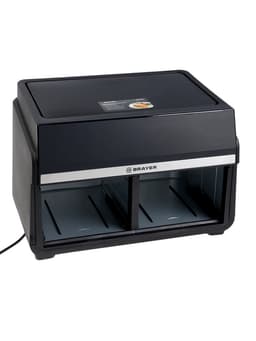 Аэрогриль BRAYER BR2050, 2200 Вт, 2 чаши по 5 л, 8 программ, до 200°С, LED-дисплей, таймер, решётка