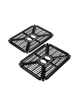 Аэрогриль BRAYER BR2050, 2200 Вт, 2 чаши по 5 л, 8 программ, до 200°С, LED-дисплей, таймер, решётка