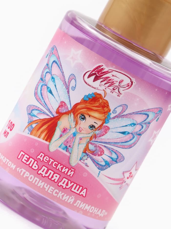 Гель для душа детский, аромат тропический лимонад, 100 мл, Винкс