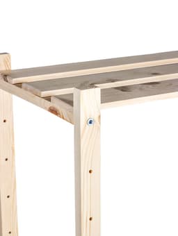 Стеллаж деревянный, 4 полки, 140×50×28 см, напольный, с регулируемыми полками