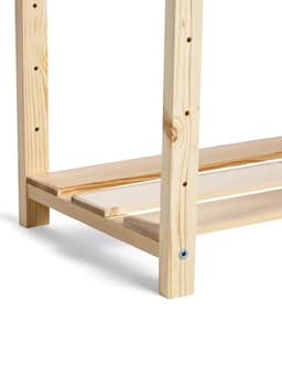 Стеллаж деревянный, 4 полки, 140×50×28 см, напольный, с регулируемыми полками