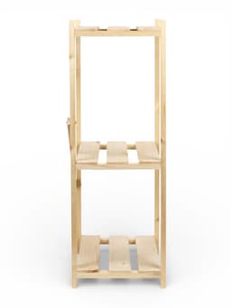 Стеллаж деревянный, 3 полки, 79×40×28 см, напольный, с регулируемыми полками