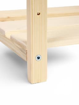 Стеллаж деревянный, 3 полки, 79×40×28 см, напольный, с регулируемыми полками