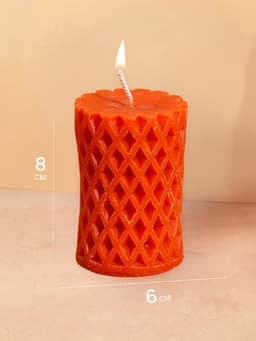Свеча «Столб сеточка» 6×6×8 см, соевый воск, МИКС