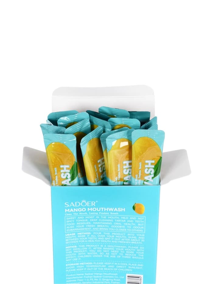 Ополаскиватель для полости рта в стиках со вкусом манго, 20 шт. по 10 мл