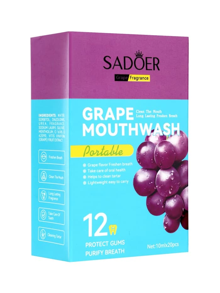 Ополаскиватель для полости рта в стиках со вкусом винограда, 20 шт. по 10 мл