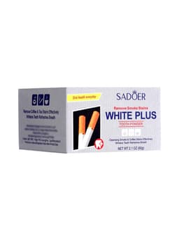 Отбеливающий зубной порошок Sadoer white plus от желтизны, 60 г
