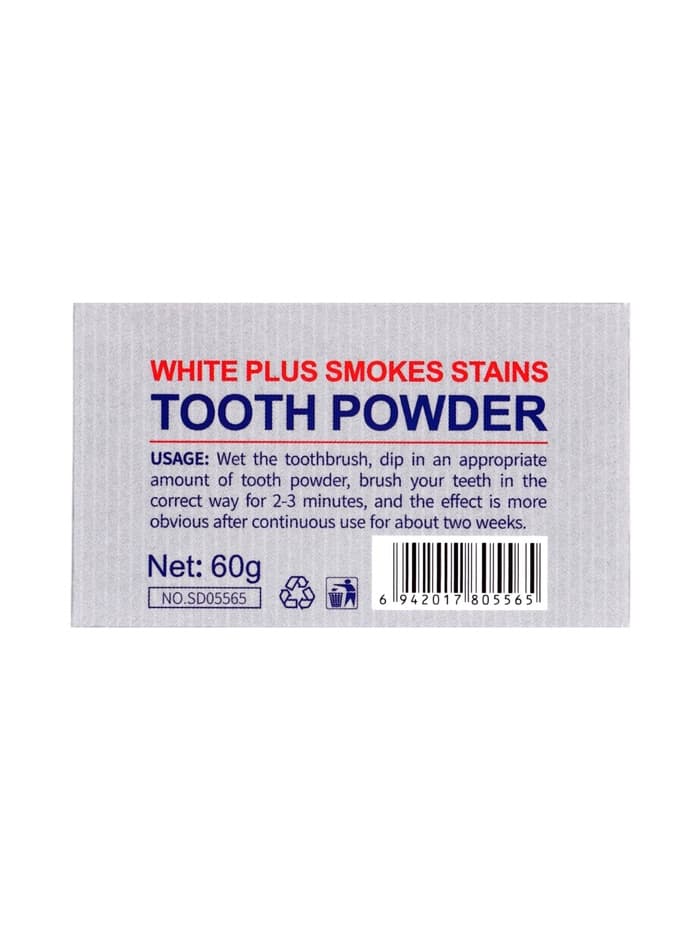 Отбеливающий зубной порошок Sadoer white plus от желтизны, 60 г