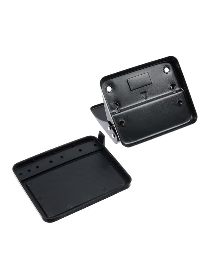 Дырокол металлический, 20 листов, с линейкой, чёрный