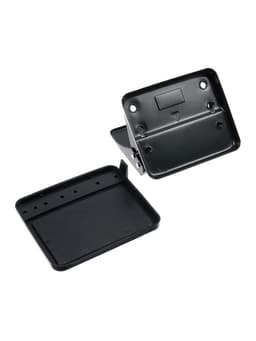 Дырокол металлический, 20 листов, с линейкой, чёрный