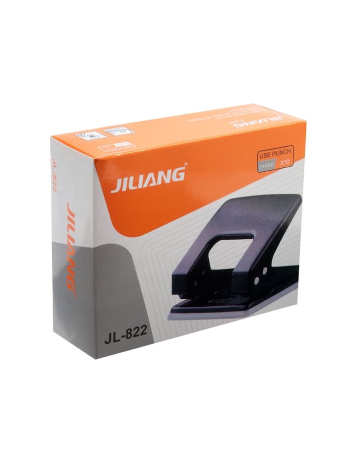 Дырокол металлический, 20 листов, с линейкой, чёрный