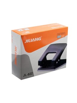 Дырокол металлический, 20 листов, с линейкой, чёрный