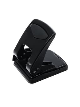 Дырокол металлический, 40 листов, с линейкой, чёрный