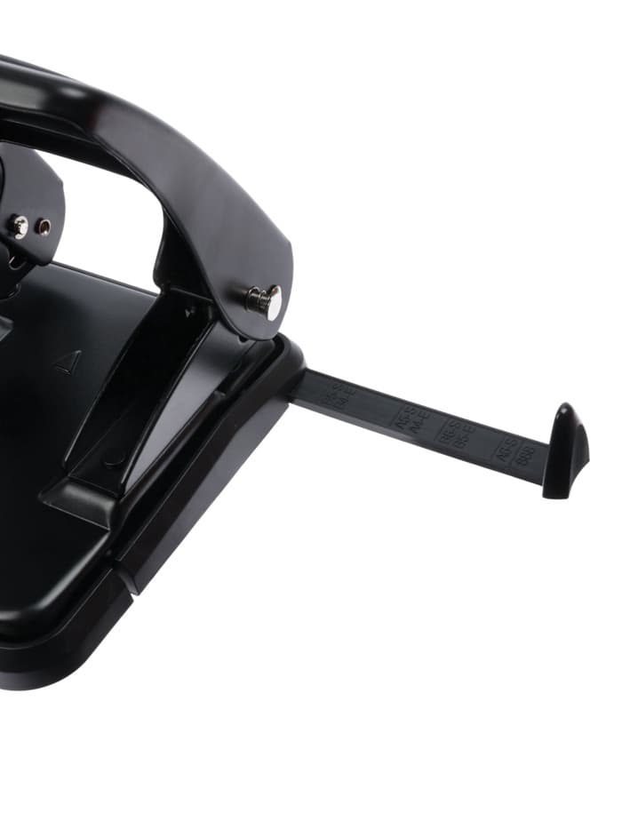 Дырокол металлический, 40 листов, с линейкой, чёрный