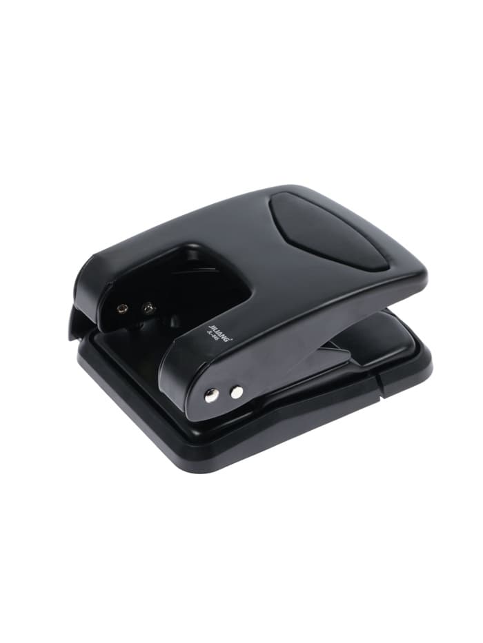 Дырокол металлический, 40 листов, с линейкой, чёрный