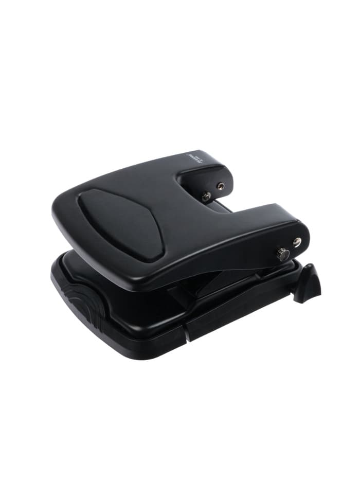 Дырокол металлический, 40 листов, с линейкой, чёрный