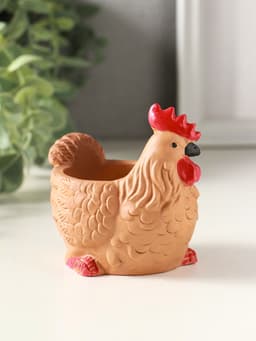 Подставка для мелочей «Курица» 8×9×6 см, мультиколор, гипс