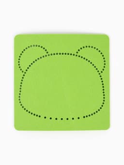 Вышивка по фетру «Панда», 20.5×20.5 см, зелёная