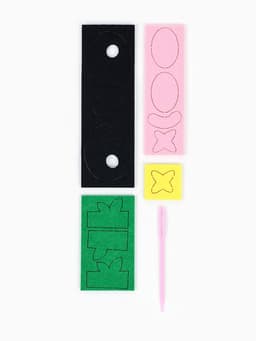 Вышивка по фетру «Панда», 20.5×20.5 см, зелёная