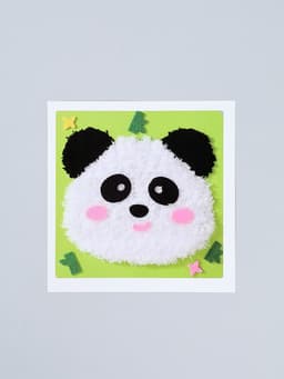 Вышивка по фетру «Панда», 20.5×20.5 см, зелёная