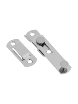 Шпингалет накладной ТУНДРА, прямой, 70 мм, цвет хром