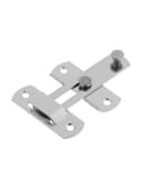 Шпингалет накладной ТУНДРА, прямой, 100 мм, цвет хром