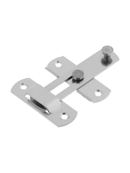 Шпингалет накладной ТУНДРА, прямой, 100 мм, цвет хром