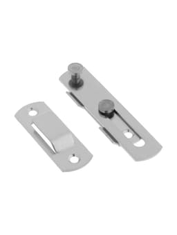 Шпингалет накладной ТУНДРА, прямой, 100 мм, цвет хром