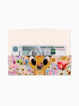 Конверт для денег фигурный «Оленёнок», 17.5×8 см