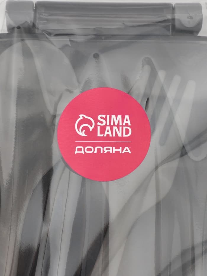 Набор посуды с собой Доляна, 4 предмета: бутылка 500 мл, ланч - бокс 450 мл, вилка, ложка, пластик, серый