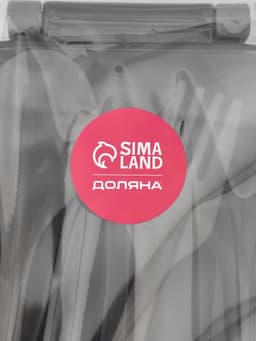 Набор посуды с собой Доляна, 4 предмета: бутылка 500 мл, ланч - бокс 450 мл, вилка, ложка, пластик, серый