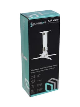 Кронштейн Onkron K3A, для проекторов, потолочно-настенный, до 10 кг, белый