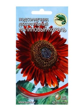 Семена цветов Подсолнечник «Малиновый Король», 15 шт., «Дом семян»