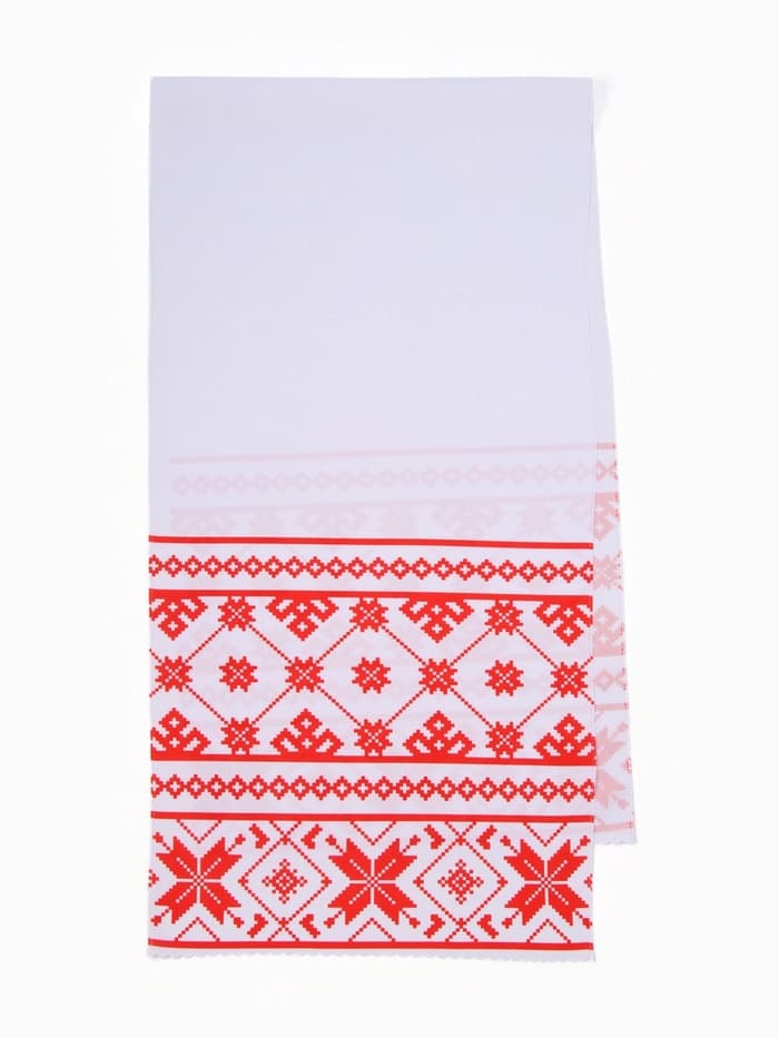 Рушник «Семейный очаг», 150×36 см, красный