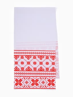 Рушник «Семейный очаг», 150×36 см, красный