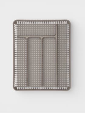 Лоток под столовые приборы Доляна, 5 отделений, 29.5×24×4 см, пластик, серый