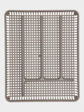 Лоток под столовые приборы Доляна, 5 отделений, 29.5×24×4 см, пластик, серый