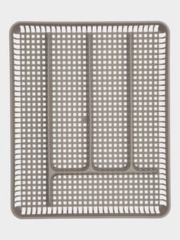 Лоток под столовые приборы Доляна, 5 отделений, 29.5×24×4 см, пластик, серый