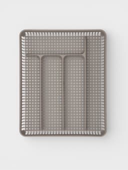 Лоток под столовые приборы Доляна, 5 отделений, 29.5×24×4 см, пластик, серый