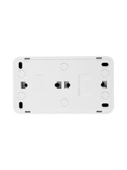 Выключатель одноклавишный с розеткой TANGO, 16 А, IP20, горизонтальный, с заземлением, белый