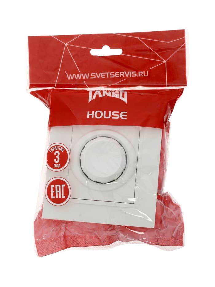 Диммер белый TANGO HOUSE, 250 В, IP20, скрытый монтаж, белый