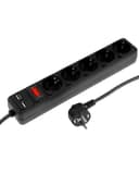 Сетевой фильтр TANGO, 5 розеток + 2 USB, 1.8 м, 10 А, 2200 Вт, с заземлением, чёрный