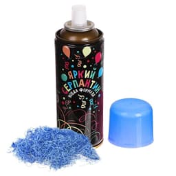 Спрей для новогоднего декора «Серпантин», 250 мл., цвет синий