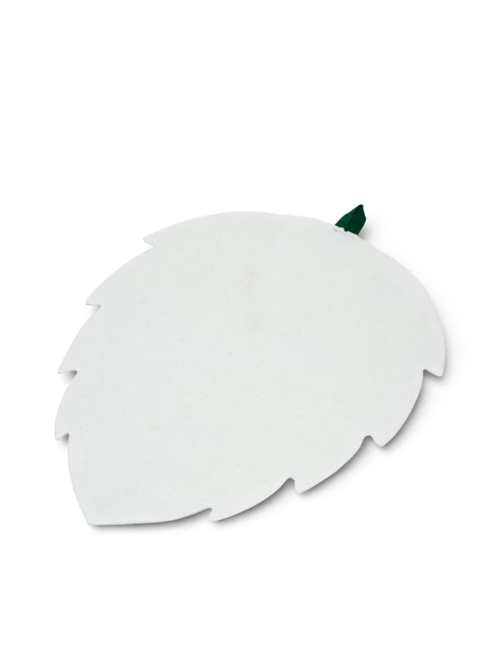 Коврик - сидушка для бани и сауны «Берёзовый лист», 49×38 см, войлок, белый