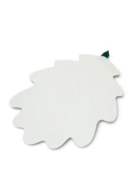 Коврик - сидушка для бани и сауны «Дубовый лист», 51×38 см, войлок, белый