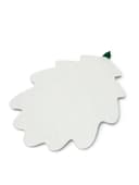 Коврик - сидушка для бани и сауны «Дубовый лист», 51×38 см, войлок, белый