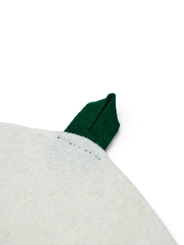 Коврик - сидушка для бани и сауны «Дубовый лист», 51×38 см, войлок, белый